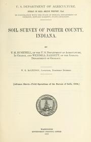 Cover of: Soil survey of Porter County, Indiana