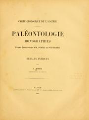 Cover of: Paléontologie.: Monographies [des vertébrés