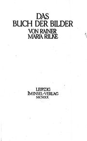 Cover of: Das Buch der Bilder by Rainer Maria Rilke