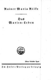 Cover of: Das Marien-Leben