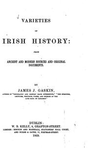 Cover of: Varieties of Irish history by by James J. Gaskin.