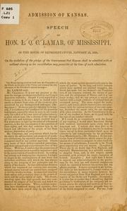 Cover of: Admission of Kansas.