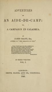 Cover of: Adventures of an aide-de-camp, or A campaign in Calabria
