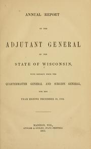 Cover of: Annual report of the adjutant general.