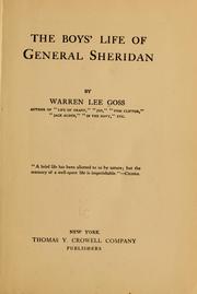 Cover of: boys' life of General Sheridan.
