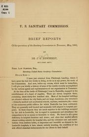 Cover of: Brief reports of the operations of the Sanitary commission in Tennessee ...