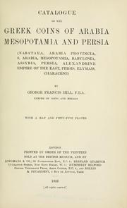 Cover of: Catalogue of the Greek coins of Arabia, Mesopotamia and Persia