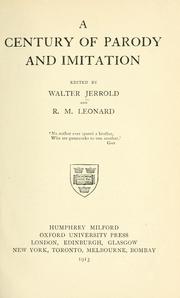 Cover of: A century of parody and imitation