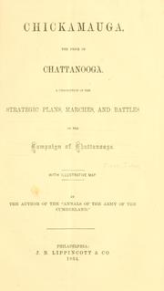 Cover of: Chickamauga: the price of Chattanooga.