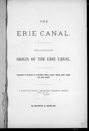 Cover of: The Erie Canal by by Merwin S. Hawley.