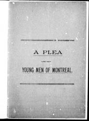 Cover of: A plea for the young men of Montreal