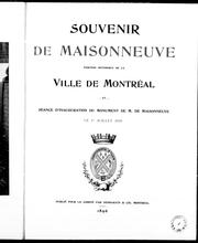 Souvenir de Maisonneuve by Comité du monument de Maisonneuve (Montréal, Québec)