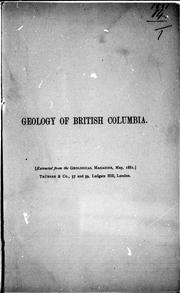 Cover of: Sketch of the geology of British Columbia by by George M. Dawson.