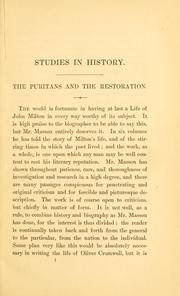 Cover of: Studies in history