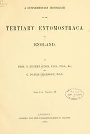 Cover of: supplementary monograph of the Tertiary Entomostraca of England.