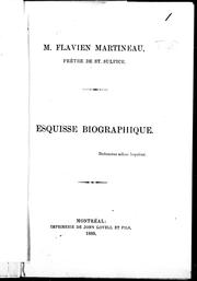 Cover of: M. Flavien Martineau, prêtre de St. Sulpice: esquisse biographique.