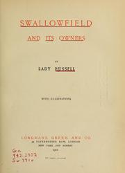 Cover of: Swallowfield and its owners by Constance Charlotte Elisa Lennox Russell