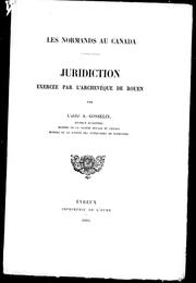 Cover of: Juridiction exercée par l'archevêque de Rouen