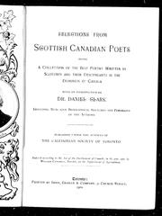 Selections from Scottish Canadian poets by Caledonian Society of Toronto