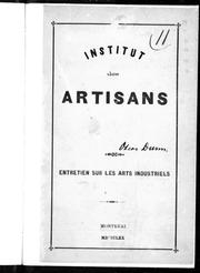 Cover of: Entretien sur les arts industriels