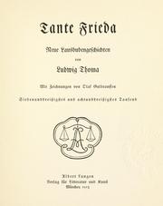 Cover of: Tante Frieda.: Neue Lausbubengeschichten