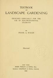 Cover of: Textbook of landscape gardening by Waugh, Frank Albert