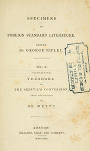 Cover of: Theodore, or, the skeptic's conversion: history of the culture of a Protestant clergyman