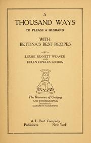 Cover of: thousand ways to please a husband with Bettina's best recipes