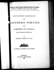 Cover of: Notes to accompany a geological map of the northern portion of the Dominion of Canada, east of the Rocky Mountains