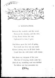 Cover of: A windflower: [poem]