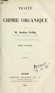 Cover of: Traité de chimie organique.