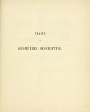 Cover of: Traité de géométrie descriptive. by Jules de La Gournerie