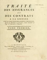 Cover of: Traité des assurances et des contrats a la grosse