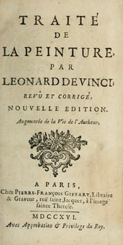 Cover of: Traité de la peinture by Leonardo da Vinci