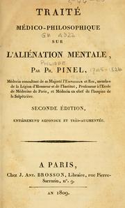 Cover of: Traité médico-philosophique sur l'aliénation mentale