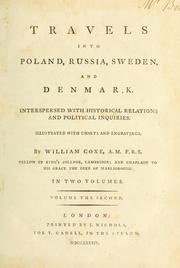 Cover of: Travels into Poland, Russia, Sweden, and Denmark. by Coxe, William