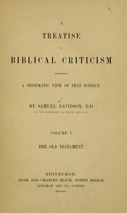 Cover of: treatise on Biblical criticism exhibiting a systematic view of that science.