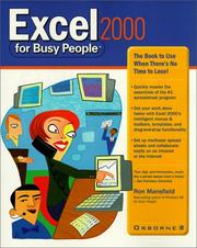 Cover of: Excel 2000 for busy people