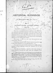 Cover of: Historical gleanings