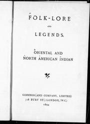Cover of: Folk-lore and legends, Oriental and North American Indian by 