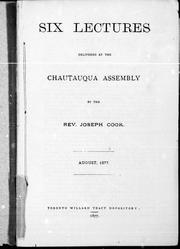 Cover of: Six lectures delivered at the Chautauqua Assembly