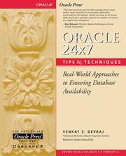 Oracle 24x7 Tips and Techniques by Venkat S. Devraj