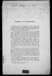 Cover of: Radisson and Groseilliers by Campbell, Henry Colin