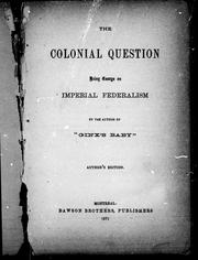 The colonial question by Jenkins, Edward