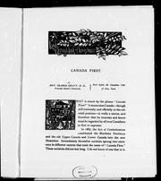 Cover of: Canada first