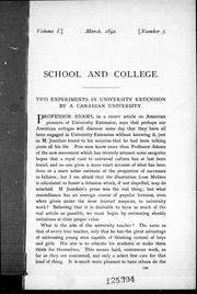 Cover of: Two experiments in university extension by a Canadian university