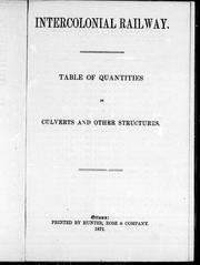 Cover of: Table of quantities in culverts and other structures