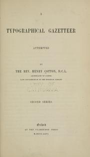 Cover of: typographical gazetteer