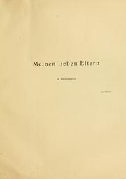 Cover of: Ueber die nahrung von thieren aus der Kieler bucht.