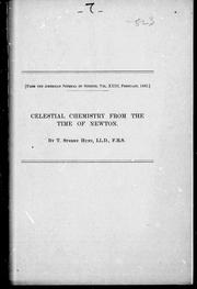 Cover of: Celestial chemistry from the time of Newton